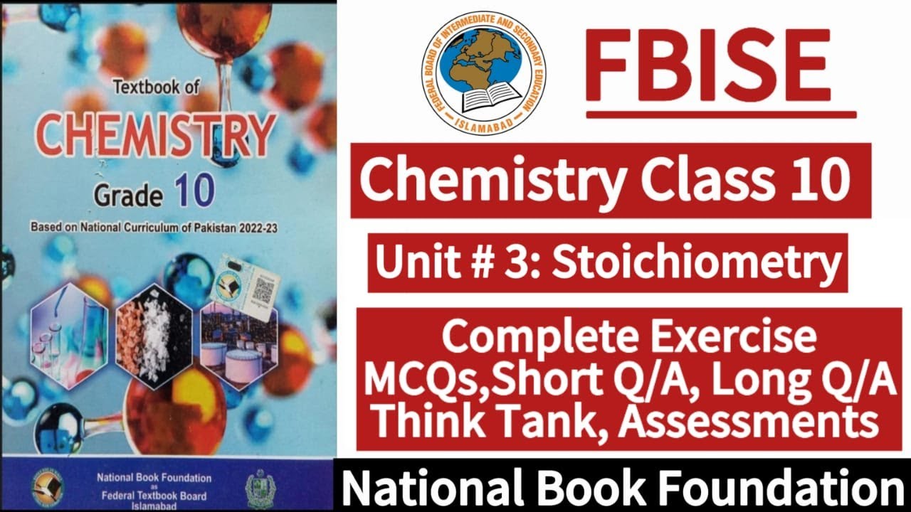 Class 10 Chemistry Unit 3 Complete Exercise | New Syllabus 2025|LearnOnlineWithAnum