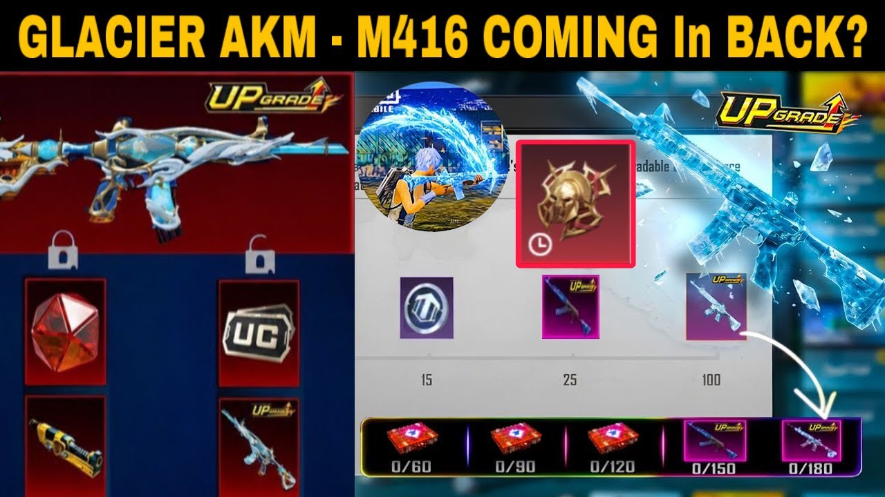 Glacier M416 Coming In Back? | Akm For 3 Mythic Gem | New Amazing Rebate | Free 30 Lucky Coin |PUBGM