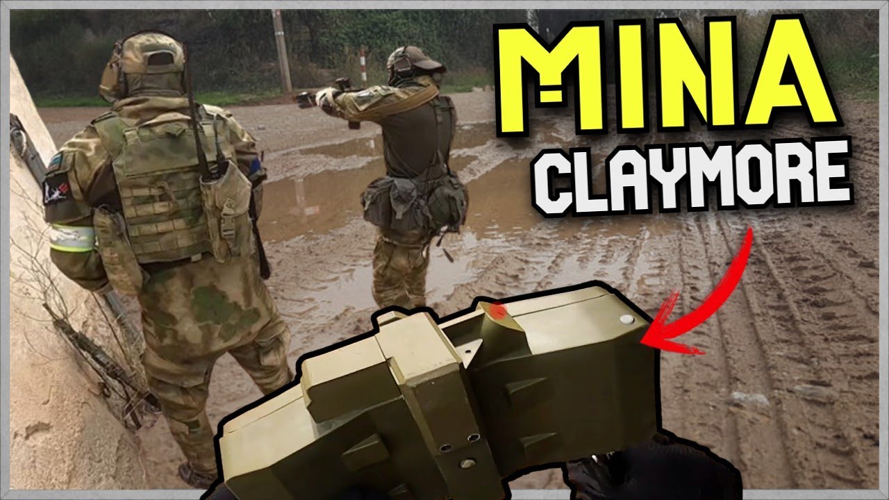 PROBANDO una MINA CLAYMORE en AIRSOFT [GRANADA TRAMPA]