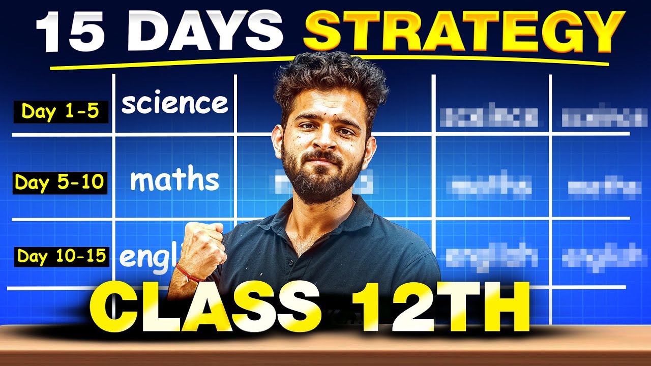 Last 15 days Masterplan For Class 12th Boards 😎