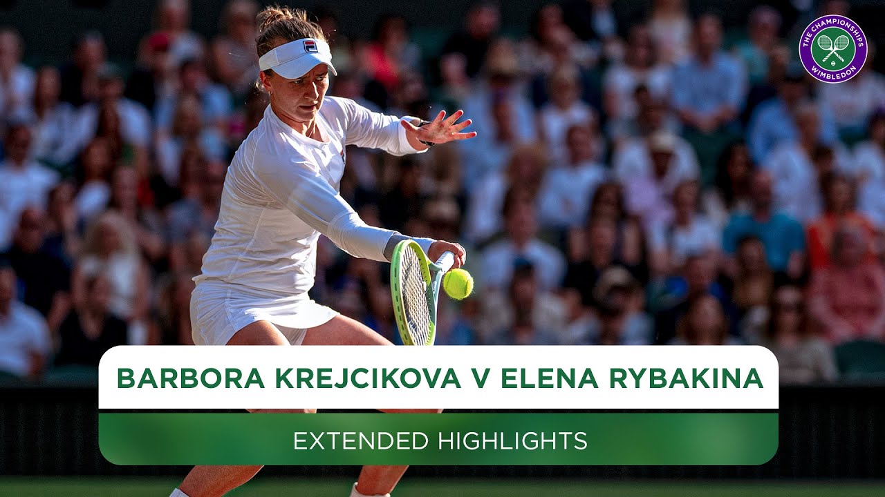 Barbora Krejcikova v Elena Rybakina | Semi-Final Extended Highlights | Wimbledon 2024