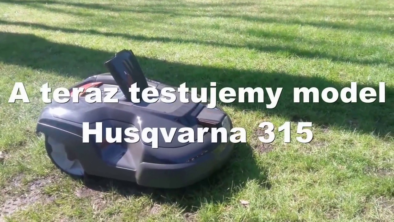 Husqvarna  kosiarka samojezdna Automower 430X i Automower 315 jak wjeżdża na wzniesienie