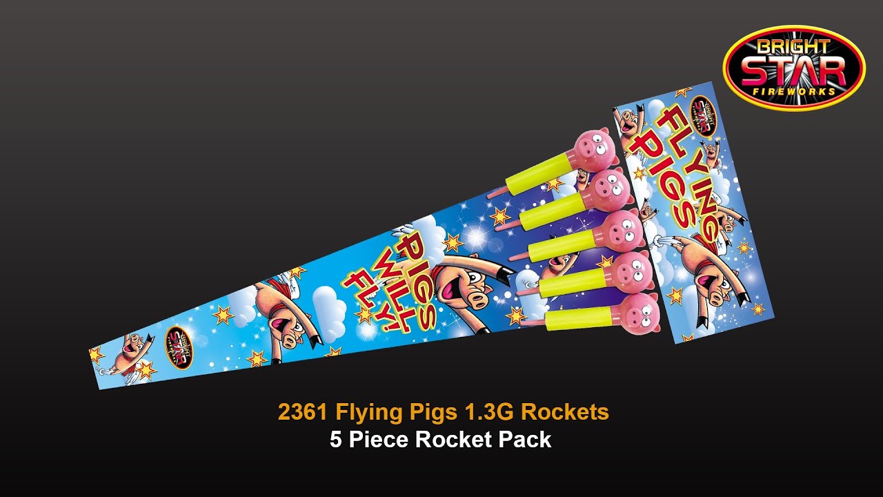 Bright Star Fireworks - 2361 Flying Pigs 1.3G Rockets