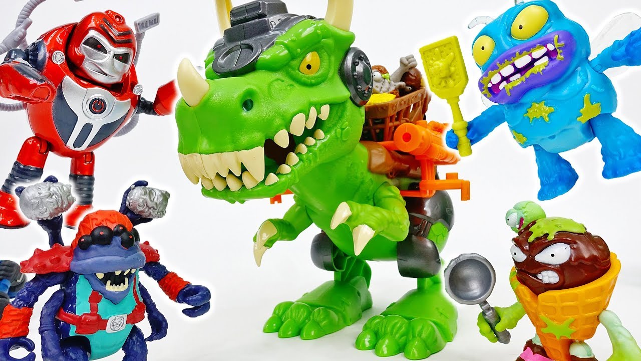 The Trash-O-Saur Chomps & Chew Grossery Gang~! - ToyMart TV