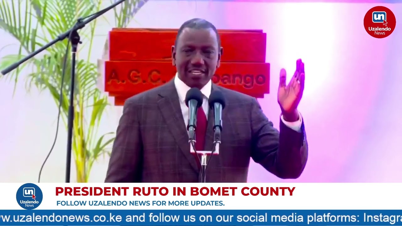 President Ruto's Speech in Bomet County During Church Service -FULL SPEECH