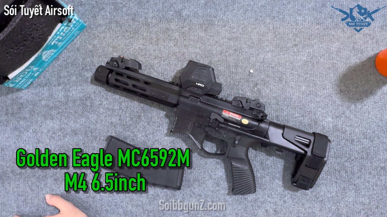 Golden Eagle MC6592M M4 6.5 Súng Airsoft Dùng Gas Giá Rẻ | Sói Tuyết Airsoft