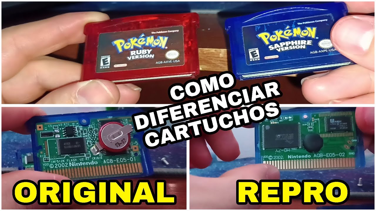 Unboxing Pokemon Ruby y Zafiro - Como Diferenciar Cartuchos Originales y Repro.