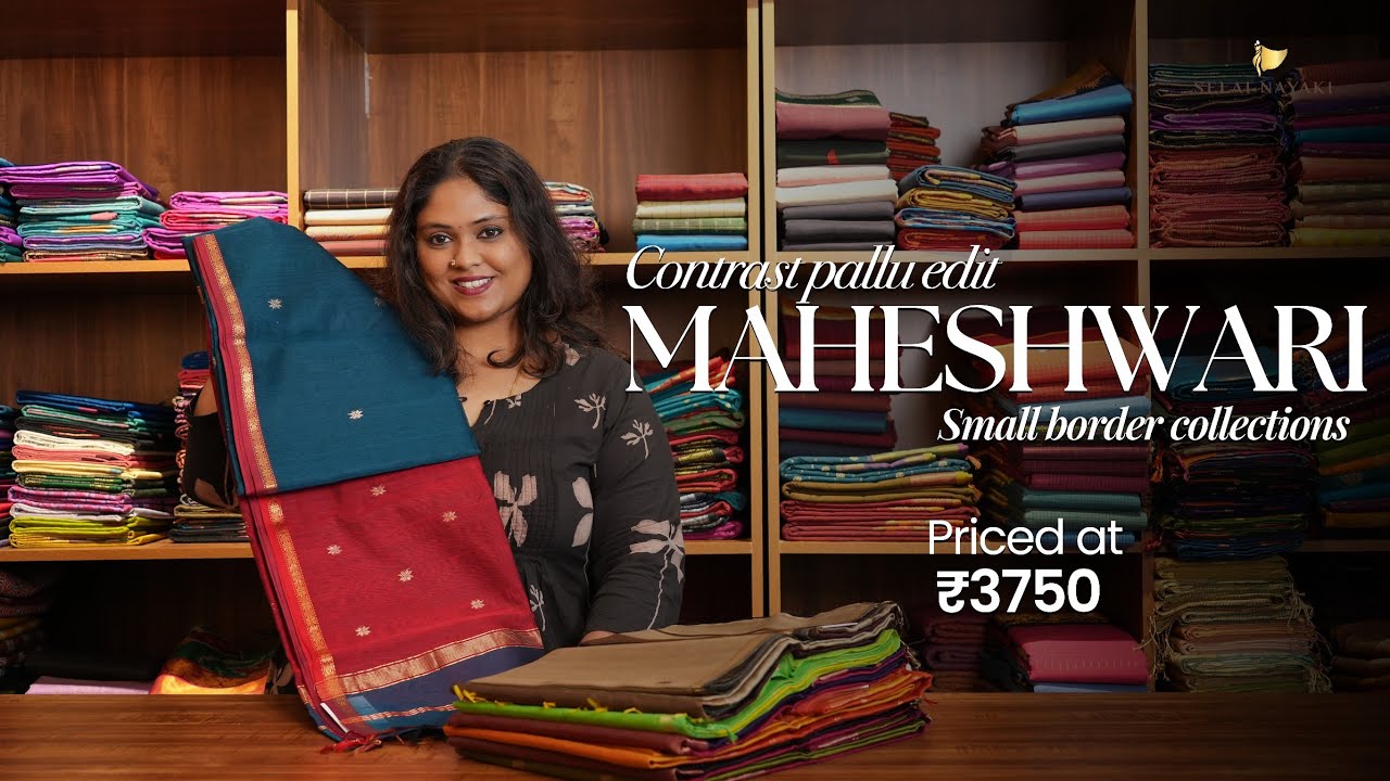 Selainayaki | Maheshwari Small Border Sarees 