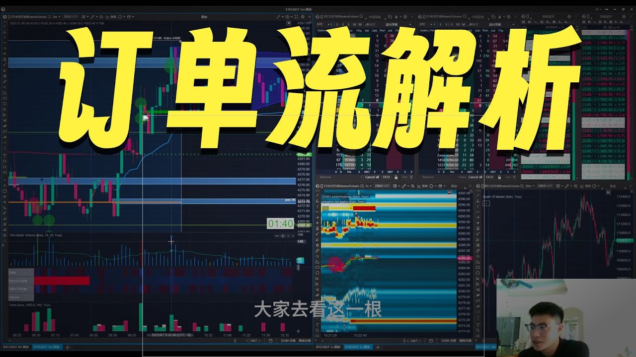 订单流实盘解读：从挂单到热力图，实盘教学！