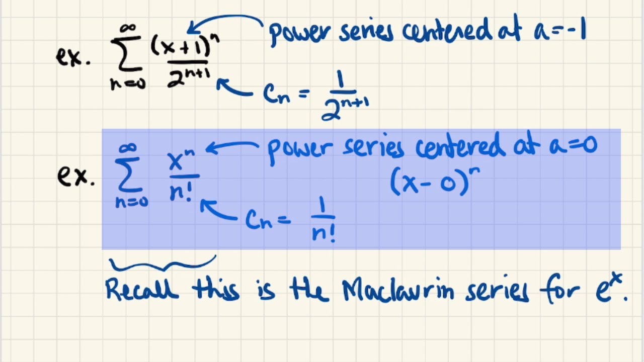 Math 24 6.1 Review of Power Series