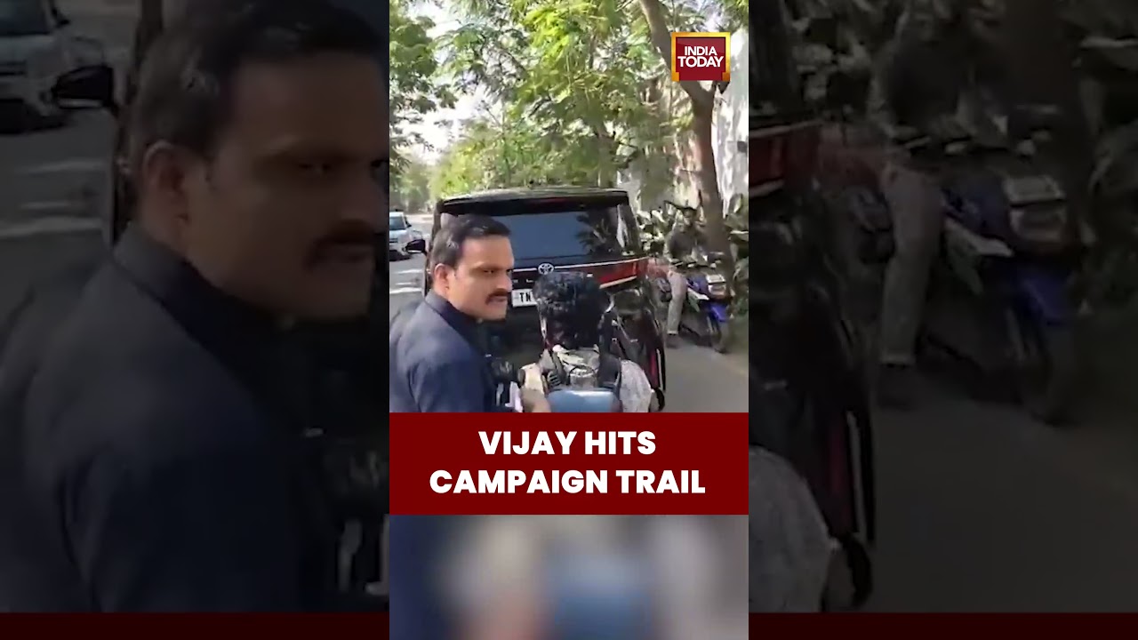 Actor Vijay Heads to Salem for TVK Election Campaign Rally | Leaves Chennai Residence | #tvkvijay