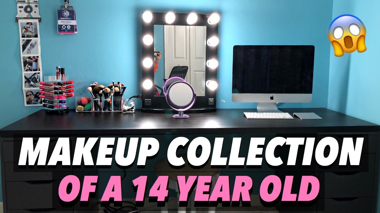 MAKEUP COLLECTION OF A 14 YEAR OLD! | 2018