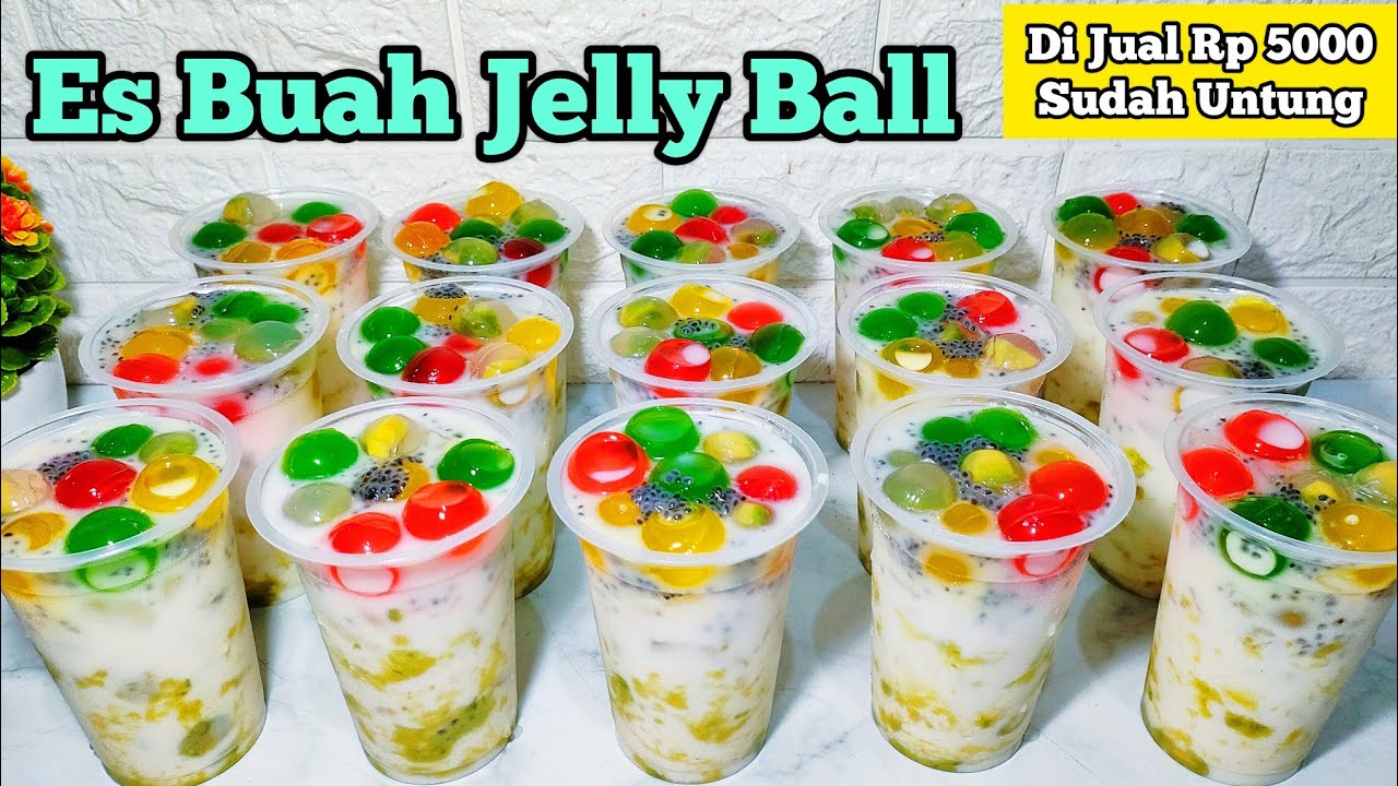 MINUMAN YANG LAGI VIRAL ES BUAH JELLY BALL‼️IDE JUALAN MINUMAN KEKINIAN MODAL EKONOMIS HARGA 5000AN