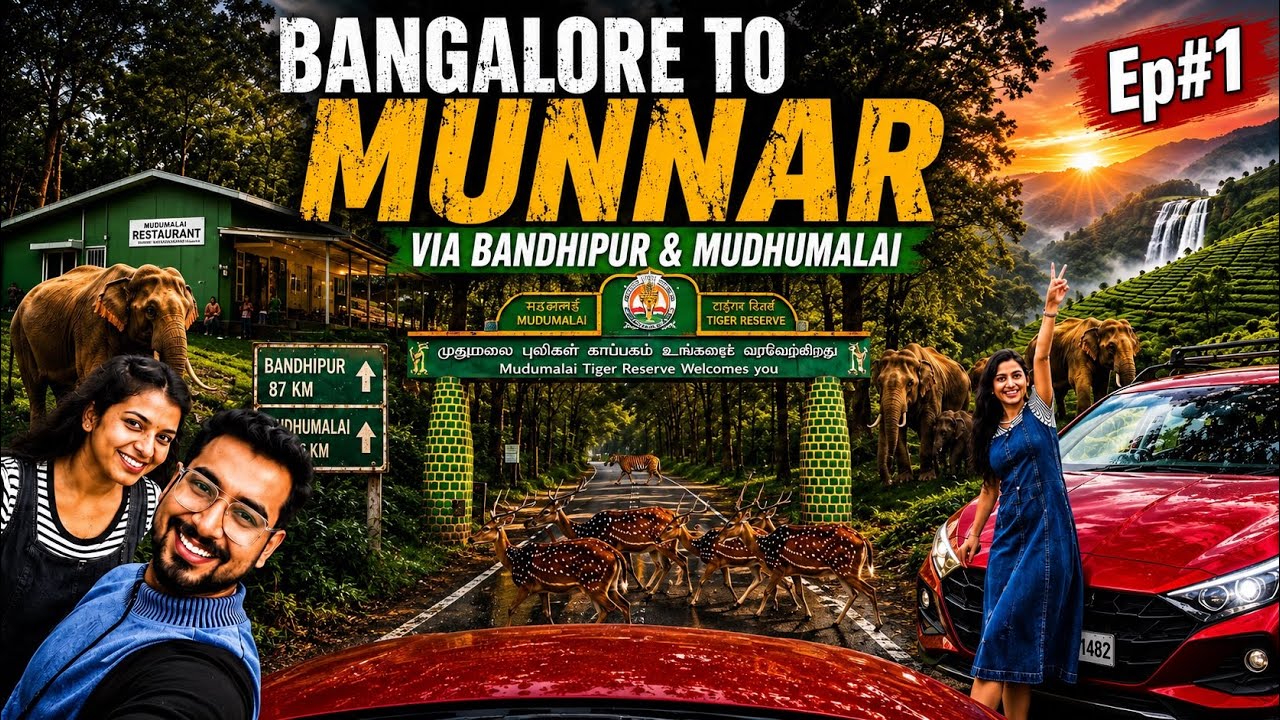 36 ഹെയർപിൻ കയറി MUNNAR ! Monsoon Grande,Munnar | Bangalore To Munnar Via Bandhipur, Masinagudi, Ooty