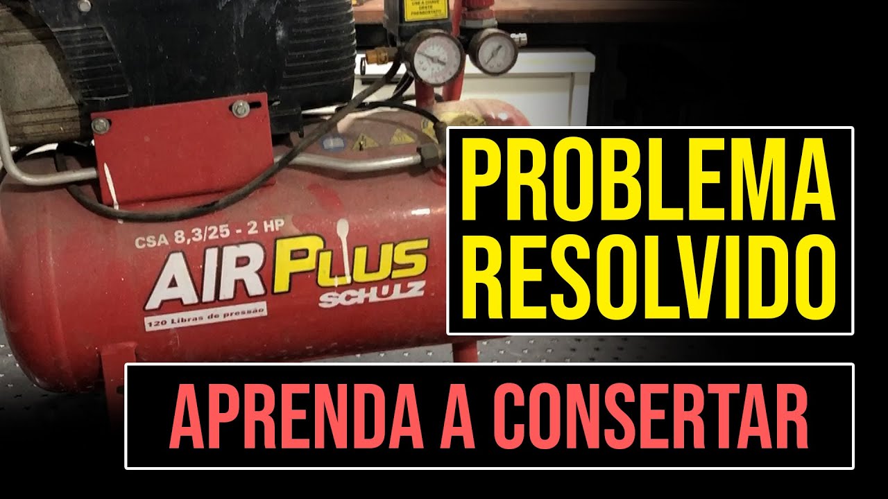 COMPRESSOR NÃO ENCHE - Consertando Compressor Air Plus Schulz  (PROBLEMA NO CABEÇOTE)
