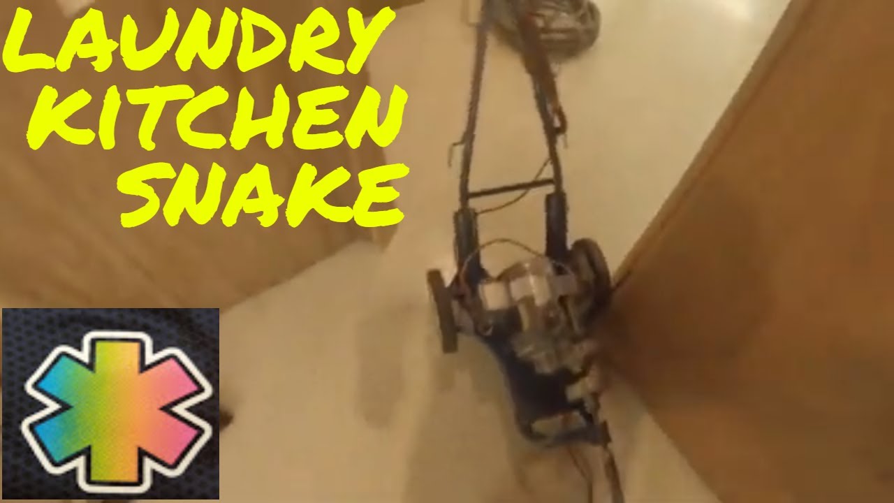 how to use electric eel model c to snake kitchen / laundry stack base