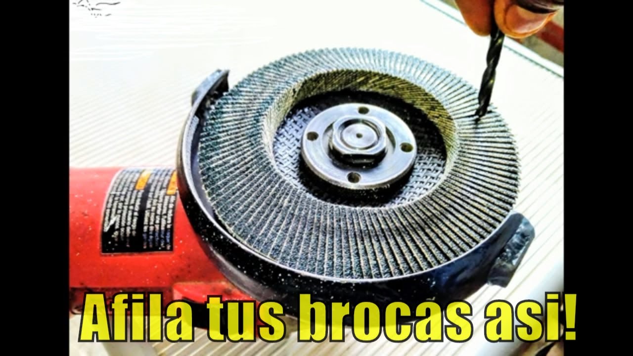DIY como afilar tus brocas para metal con amoladora