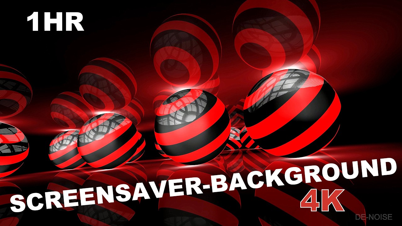 4K - Unique Design Of Red and Black Neon Balls Motion Screensaver-Background | NO SOUND