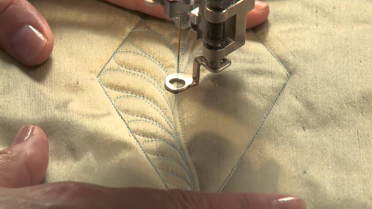 Machine Quilting Techniques: How To Fill a Tight Space With Free Form Feathers