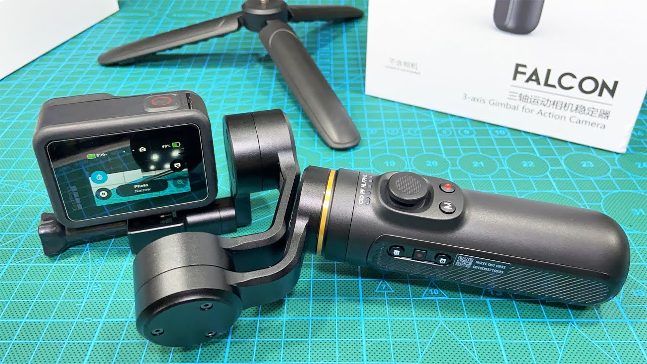 Unboxing and Test FALCON 3-Axis Gimbal Stabilizer for Action Camera