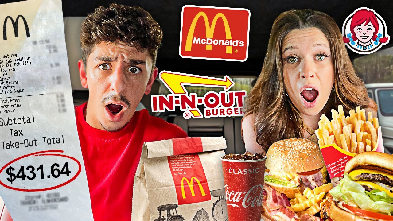 We Let The Person in FRONT of Us DECIDE What We Eat for 24 HOURS!!