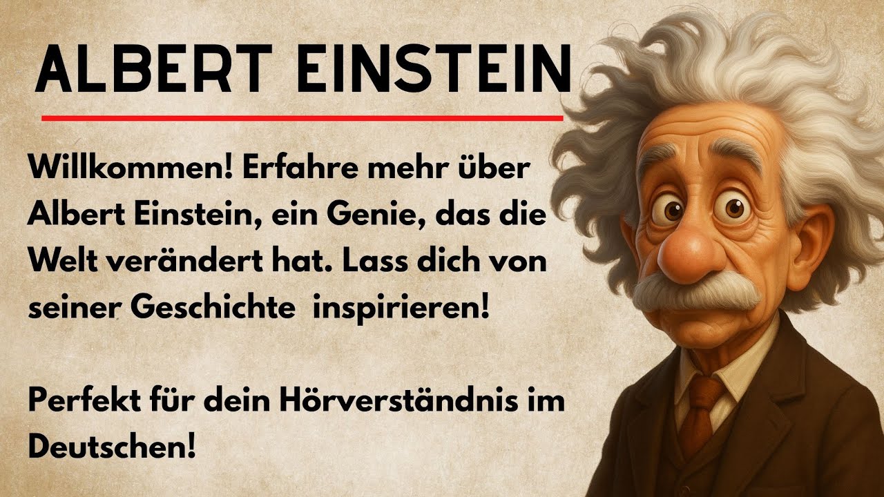 Albert Einstein | Deutsch lernen mit Geschichten | Deutsch Lesen | Deutsch H&ouml;ren B1 Pr&uuml;fung