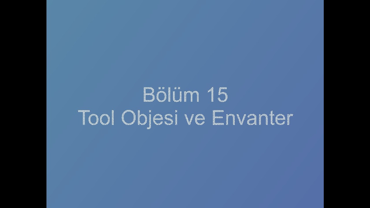 Roblox Studio Eğitim Serisi | Bölüm 15