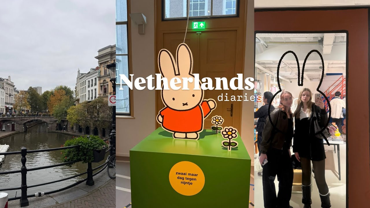 [Netherlands diaries vlog] 🐰ྀི ₊˚⊹miffy museum, miffy shop, miniso, matcha, cute, friends,cozy 