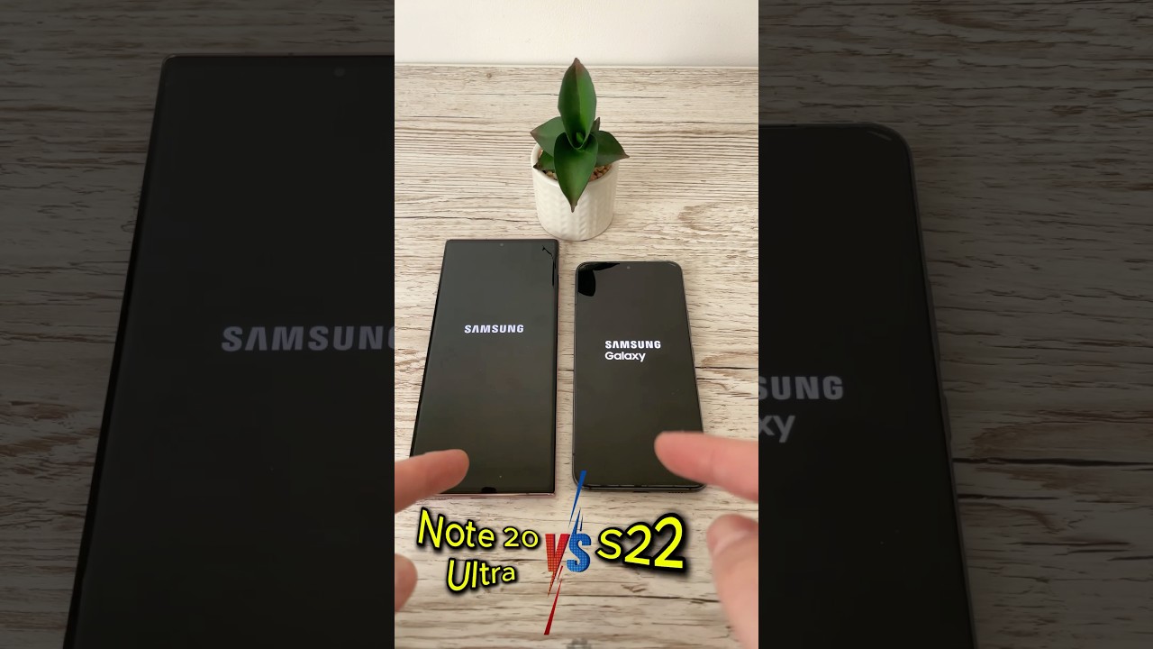 Note 20 Ultra Vs Galaxy S22 Power On Speed Test Comparision