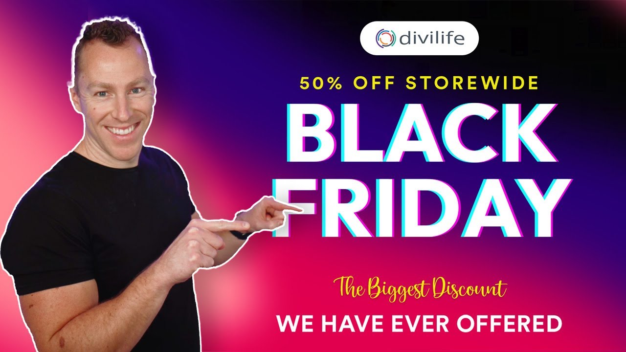 BFCM в Divi Life уже здесь! Скидка 50% + НОВЫЙ курс Divi 5! 😮