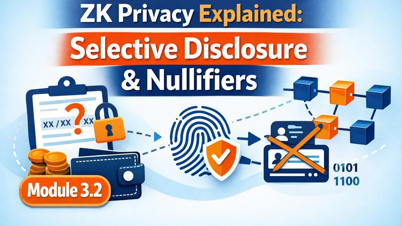 ZK Privacy Explained: Selective Disclosure & Nullifiers | Module 3.2