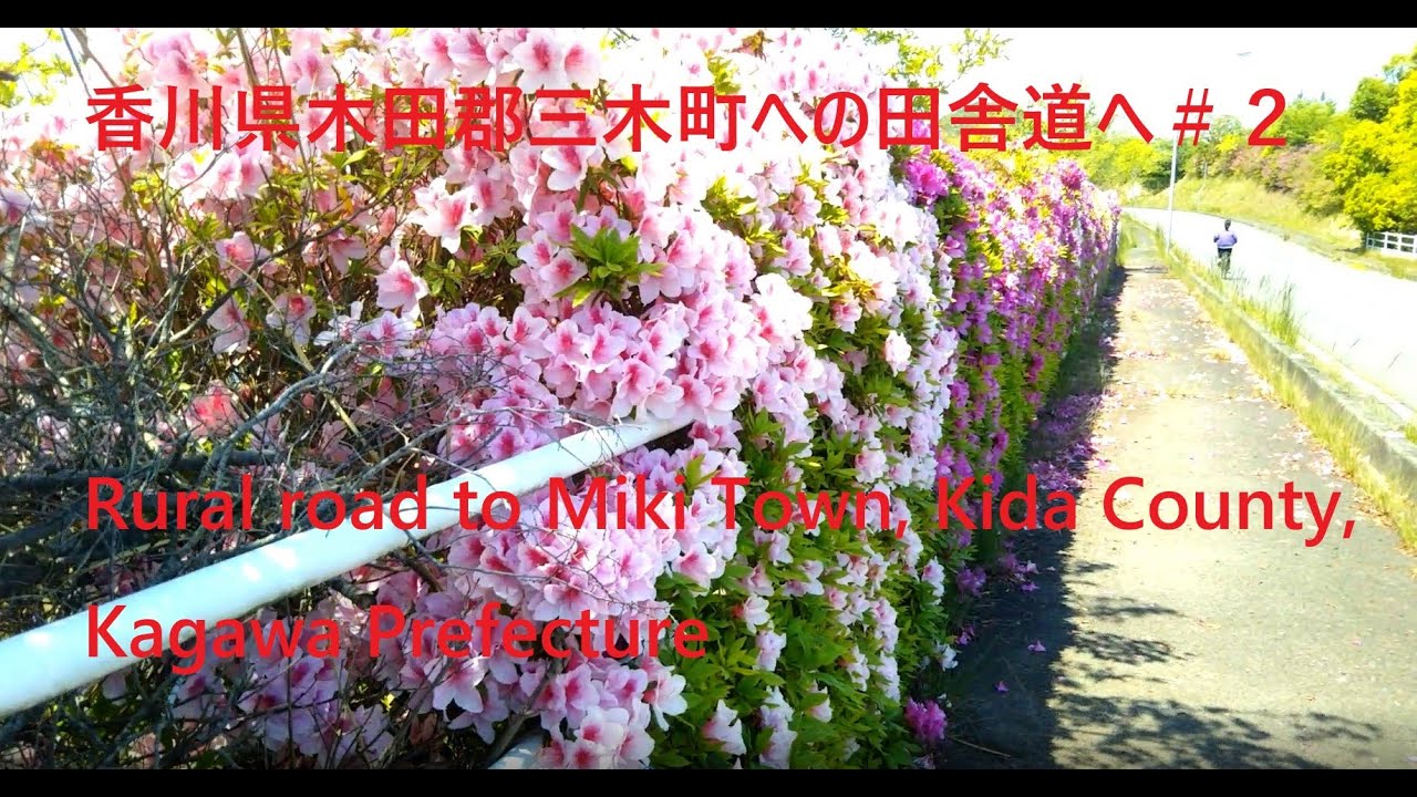 香川県木田郡三木町への田舎道へ　＃２、Rural road to Miki Town, Kida County, Kagawa Prefecture.