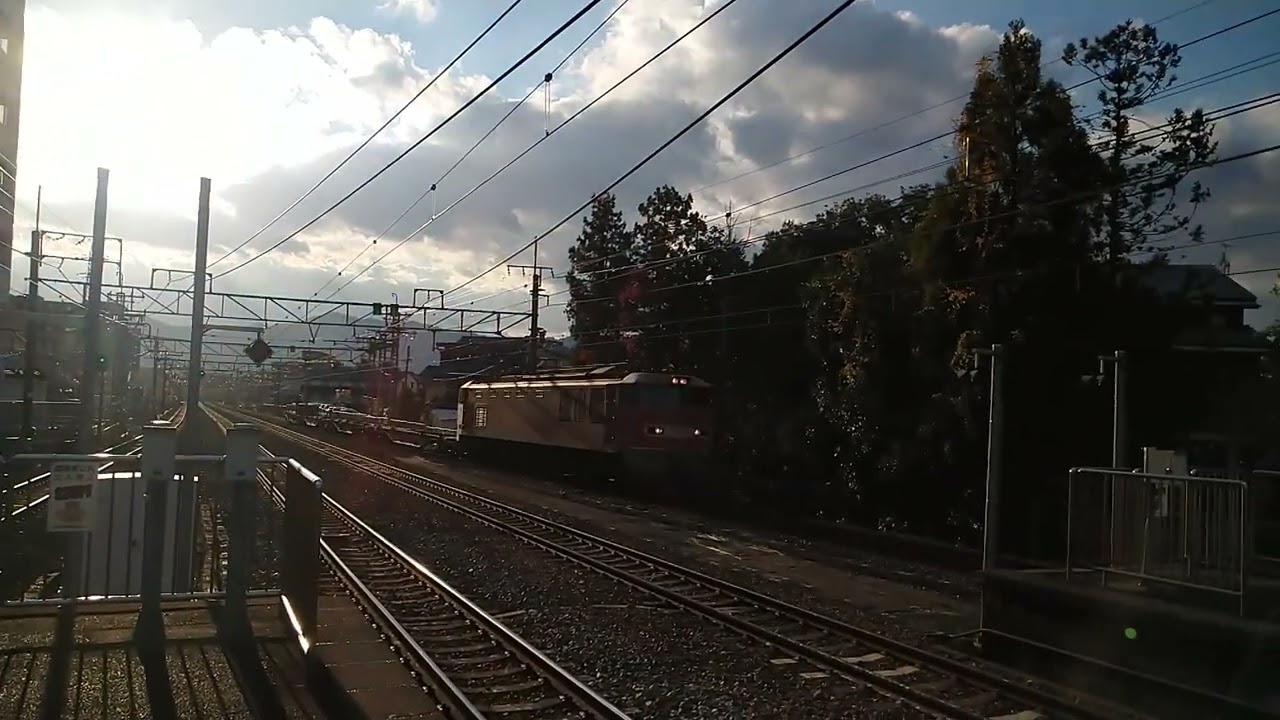 EF510 赤釜牽引 6551レ 瀬田駅通過