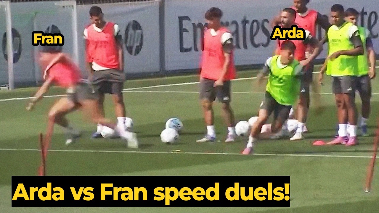 Arda Güler's insane speed duels against Fran García in training