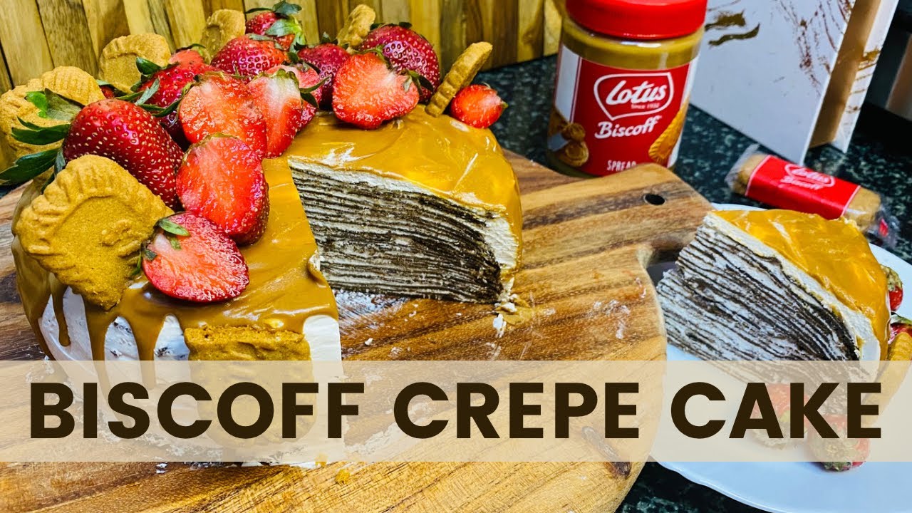 Lotus Biscoff Crepe Cake Recipe | Christmas Special Recipe | Chocolate Crepe Recipe | No Oven