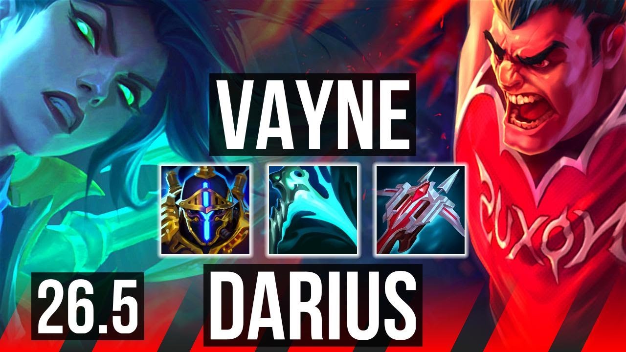 VAYNE vs DARIUS (TOP) | Good KDA: 20/2/7, 60K damage | EUW Master | 26.5