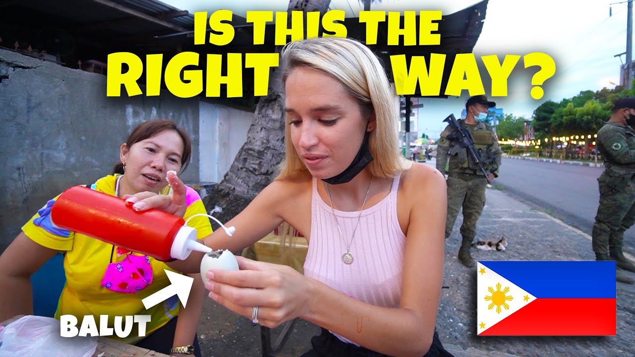 FILIPINO TEACHES FOREIGNER how to eat BALUT | Balut Challenge