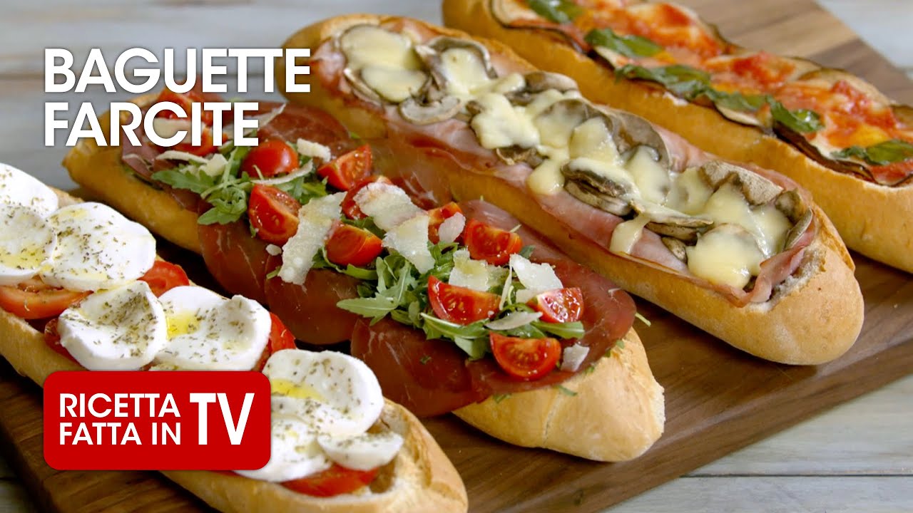 BAGUETTE FARCITE FACILISSIME di Benedetta Rossi - Ricetta TV Fatto in Casa per Voi