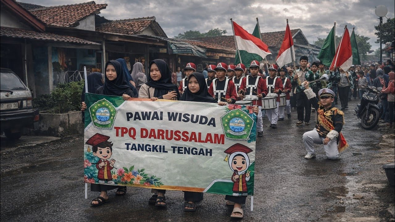Meriah‼️pawai wisuda TPQ Darussalam Tangkil tengah kdw di meriahkan oleh MB Gita Wiradesa 
