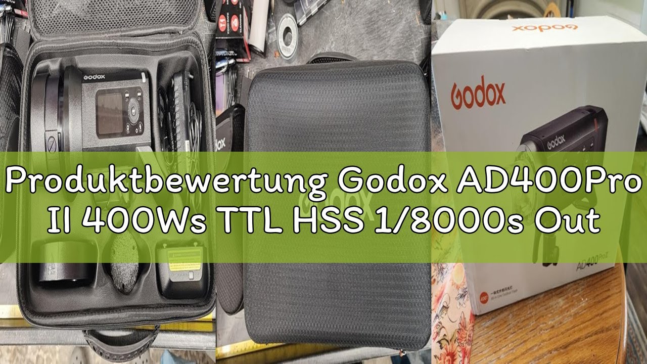 Produktbewertung Godox AD400Pro II 400Ws TTL HSS 1/8000s Outdoor Blitz mit 30W Bi-Color LED-Einstell