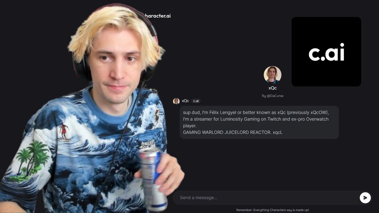 xQc goes on Character AI