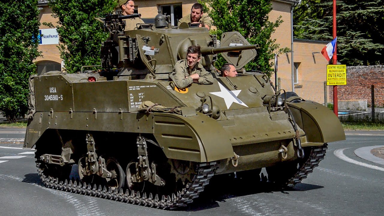 Light Tank M5A1 Stuart twin V8 sound
