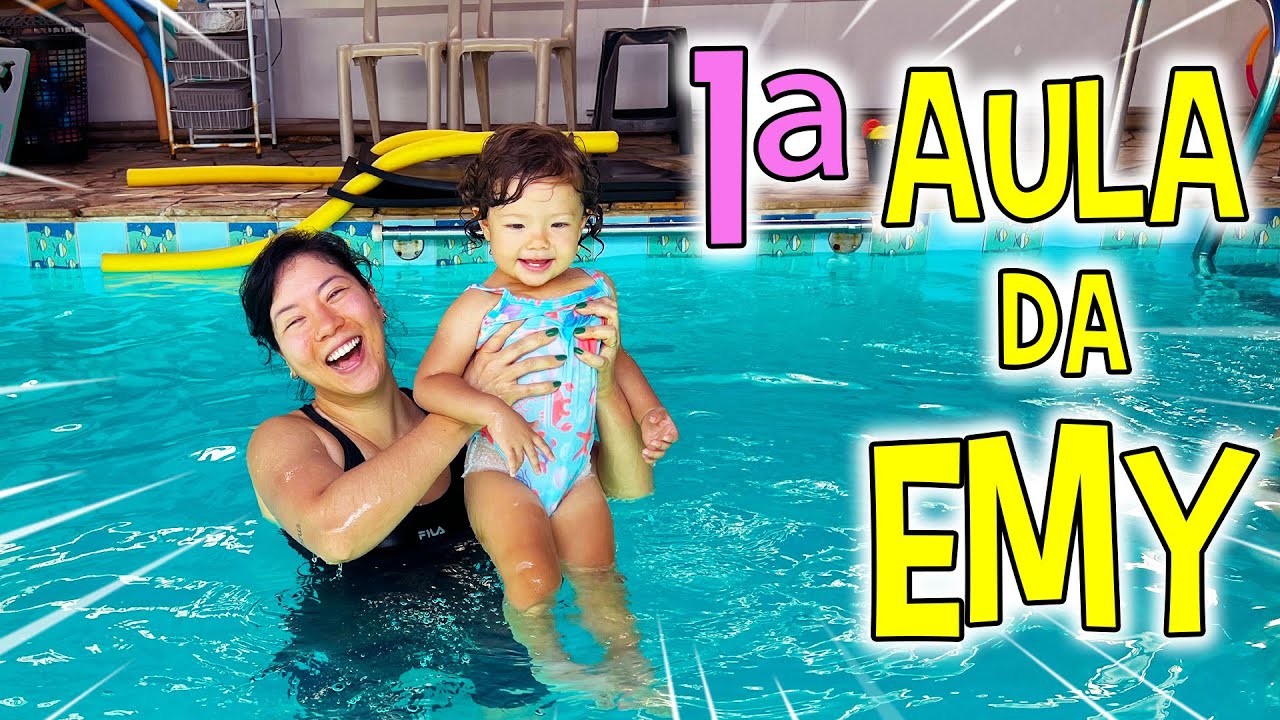 EMY NA NATAÇÃO | Maru e Bomba