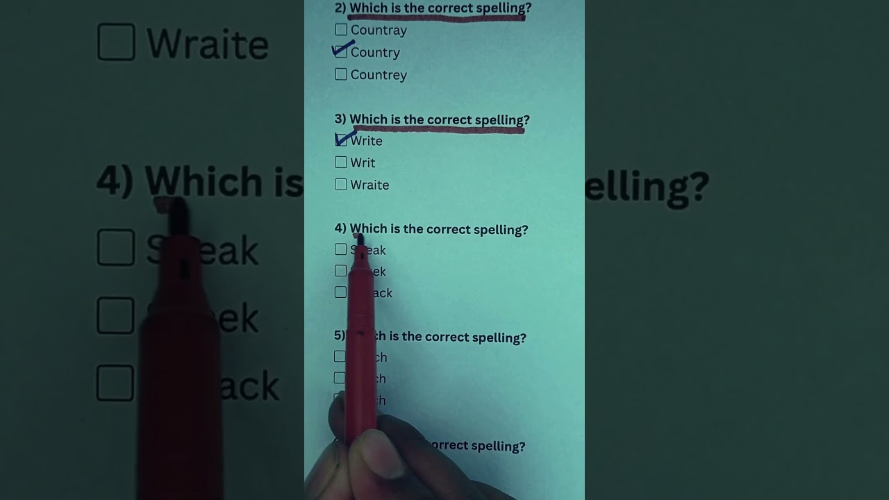 English Spelling Quiz! 🔤 Can You Spell Correctly?