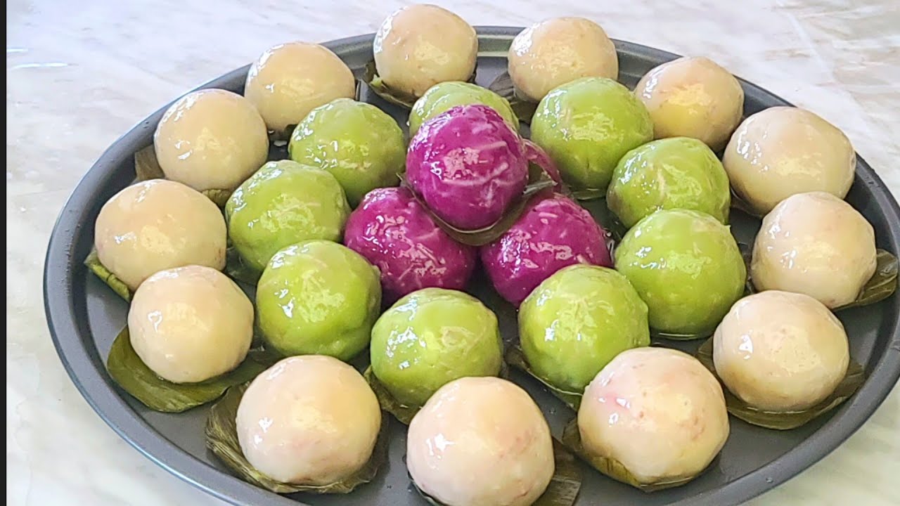 Một công thức pha bột  cho tất cả các loại bánh ít - gân khoai môn