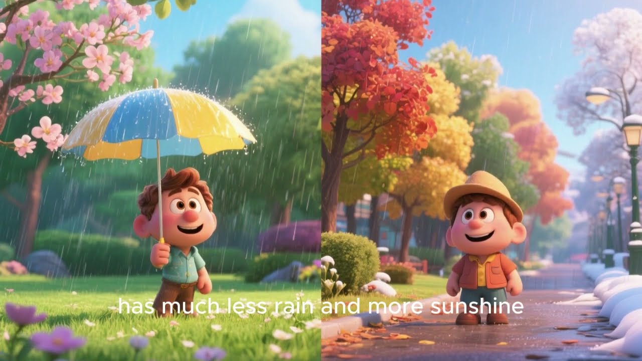 what make countries have 4 season&2 season in the world#kidstory#kidslearning#kidsvideo#cartoon