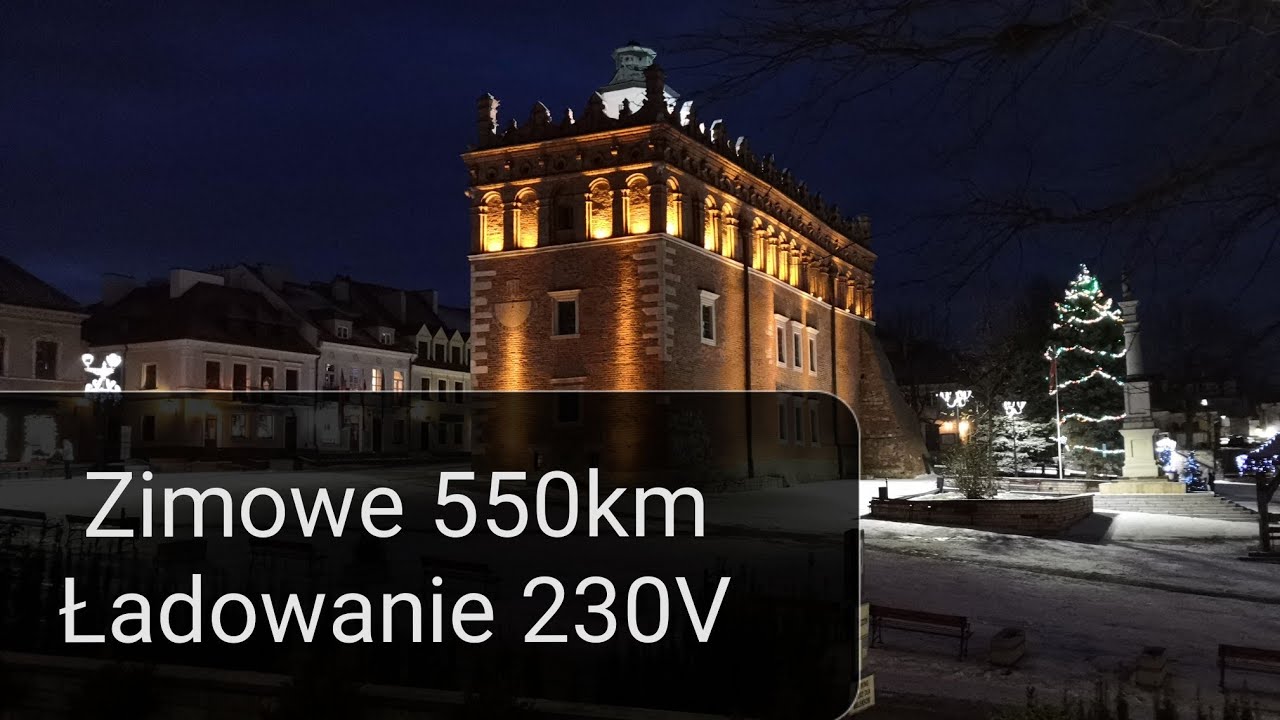 Kia E-niro najlepsze auto na zimowy weekend - 10 C Sandomierz 230V
