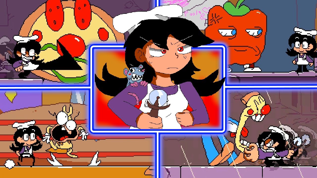 Pizza Tower: Paola Spaghetti VS ALL BOSSES [Pizza Tower mods Gameplay]