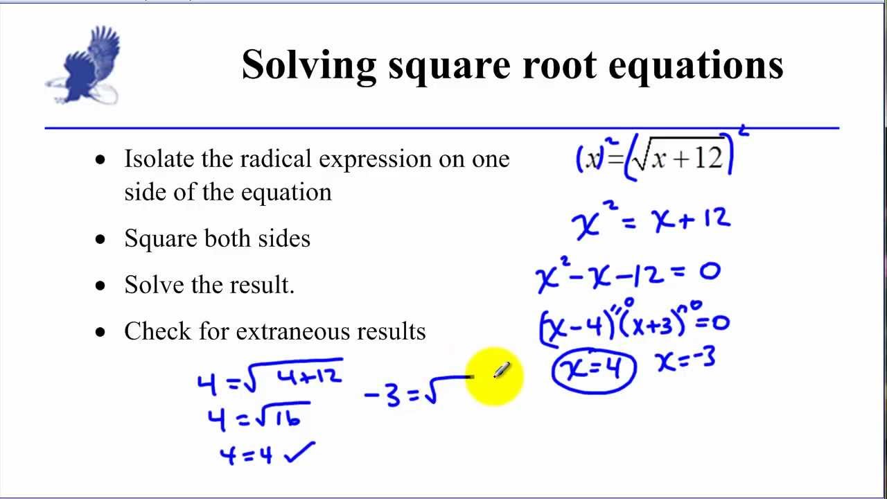 Solving Radical Equations