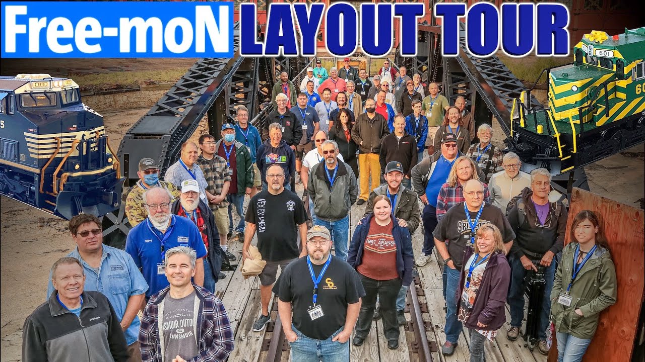 N Scale Model Railroad Layout Tour Free-moN Evanston WY 2021 FreemoN